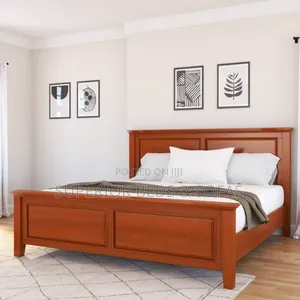 Pure Mahogany Wood Panel Bed Size 5 by 6
