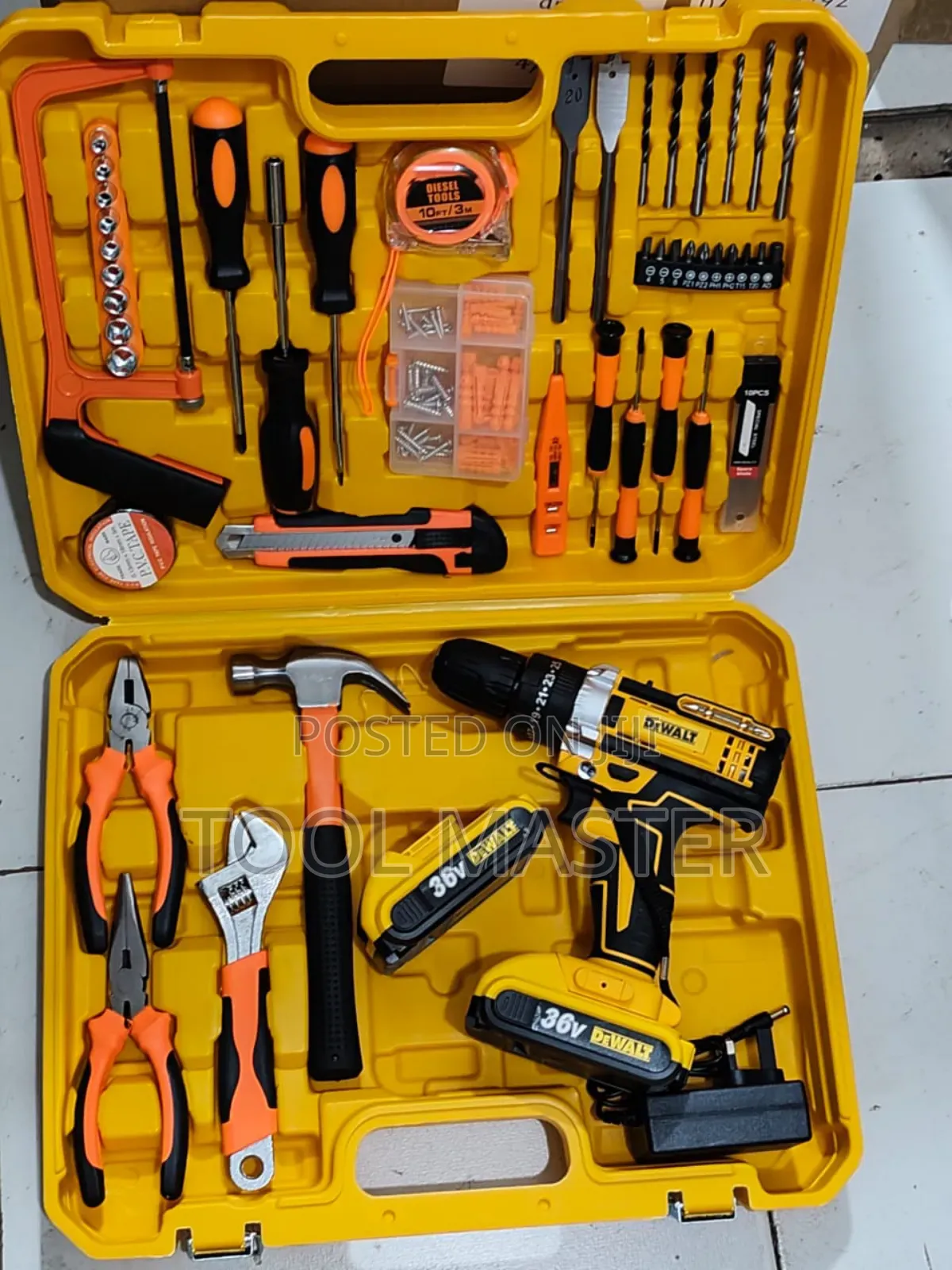 Dewalt 36v Cordless Toolset / 36v Cordless Drill With Toolkit