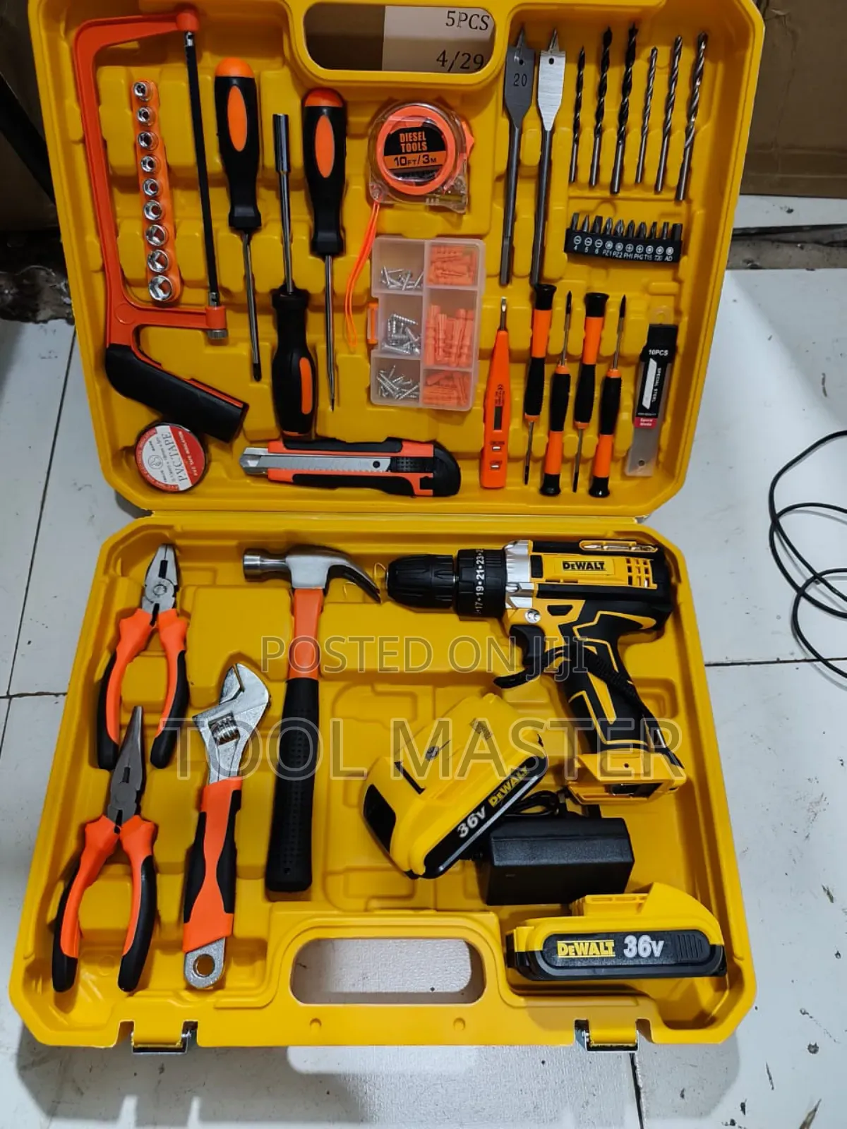 Dewalt 36v Cordless Toolset / 36v Cordless Drill With Toolkit