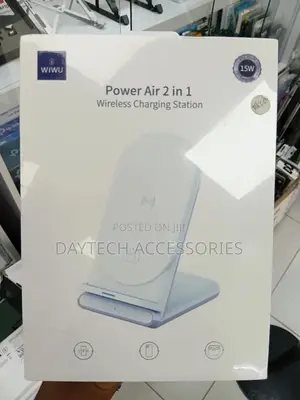 Wiwu 15w Power Air 2 In1 Wireless Charger Charging Station for Phones.