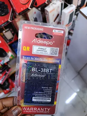 Aldeepo Bl-38bt Is a Lithium-Ion Phone Battery With the Tecno Pop 5 Go