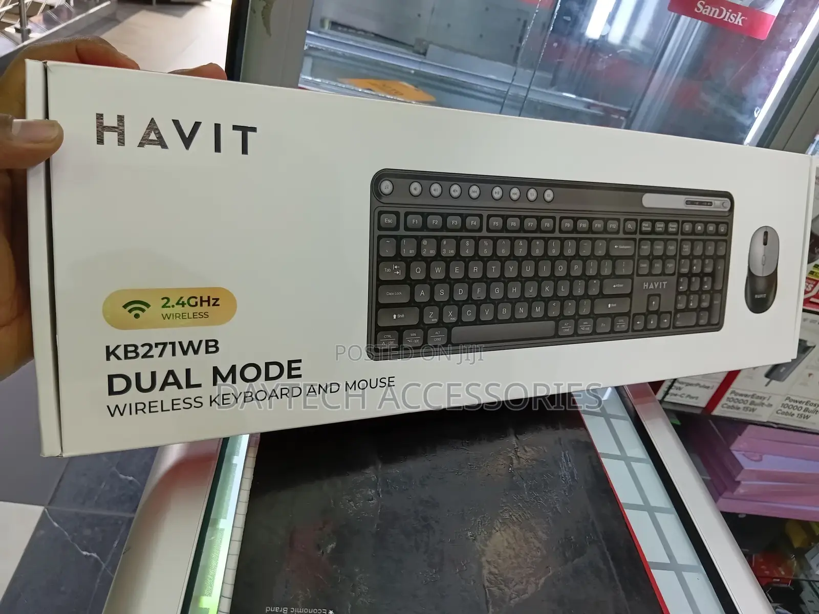 This Is a Havit Kb271wb Dual-Mode Wireless Keyboard and Mouse Combo.