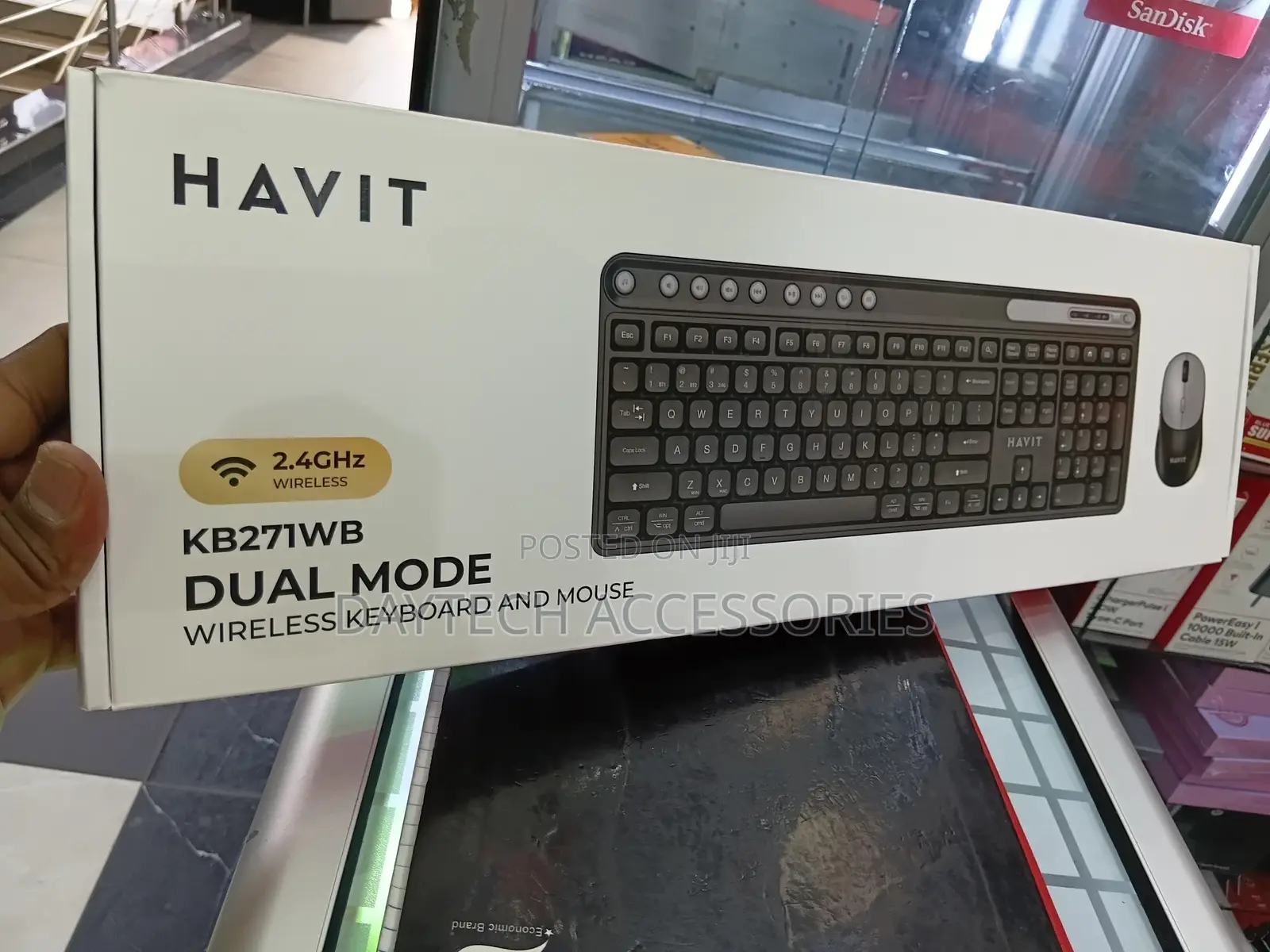 This Is a Havit Kb271wb Dual-Mode Wireless Keyboard and Mouse Combo.