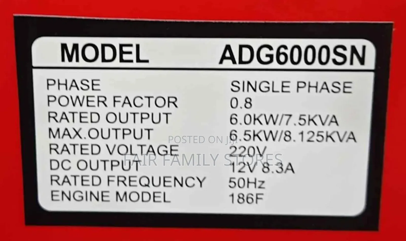 Aico Japan Diesel Generator Adg6000sn  7.5kva