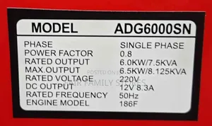 Aico Japan Diesel Generator Adg6000sn  7.5kva