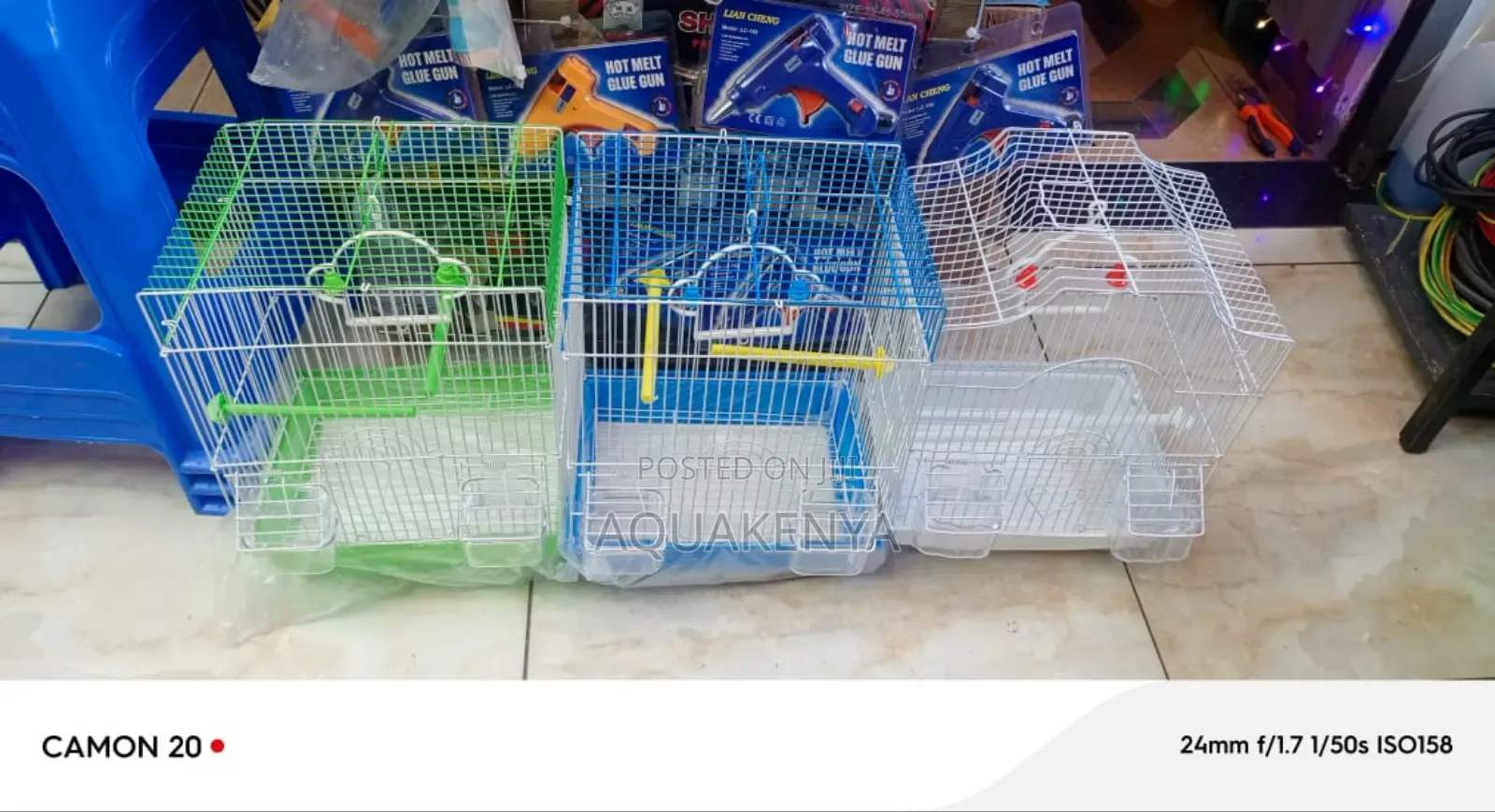 Different Colours of Cages Birdcages