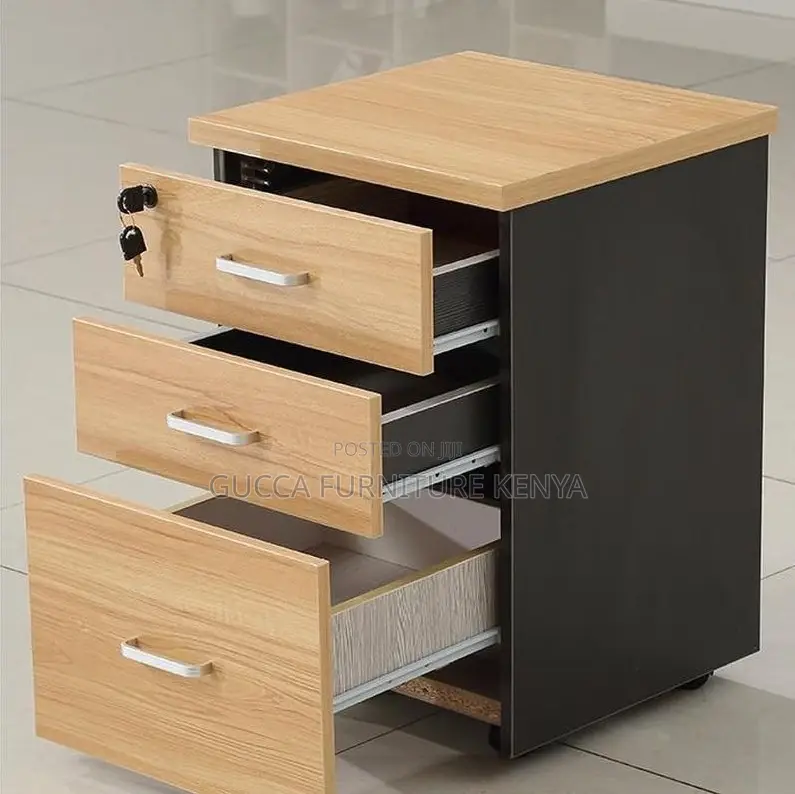 4-way Brown Modular Office Workstation