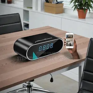 Ir Night Vision Support Smart Table Clock Camera With Motion Alert