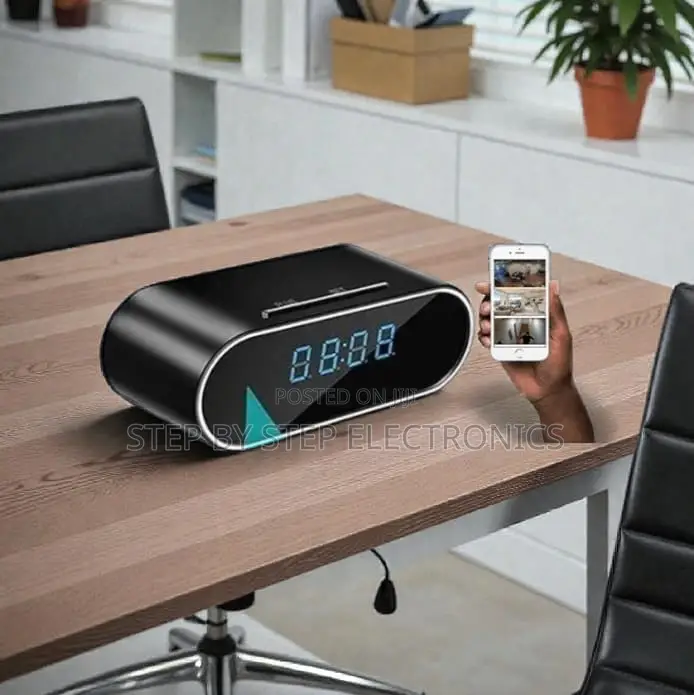 Ir Night Vision Support Smart Table Clock Camera With Motion Alert