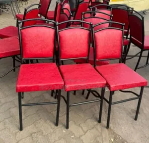 Restaurant Chairs Featuring Black Metal Knobs