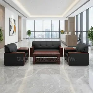 5-seater Executive Leather Reception Sofa Set