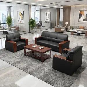 5-seater Executive Leather Reception Sofa Set