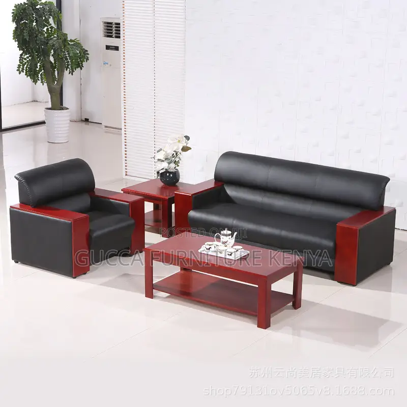5-seater Executive Leather Reception Sofa Set