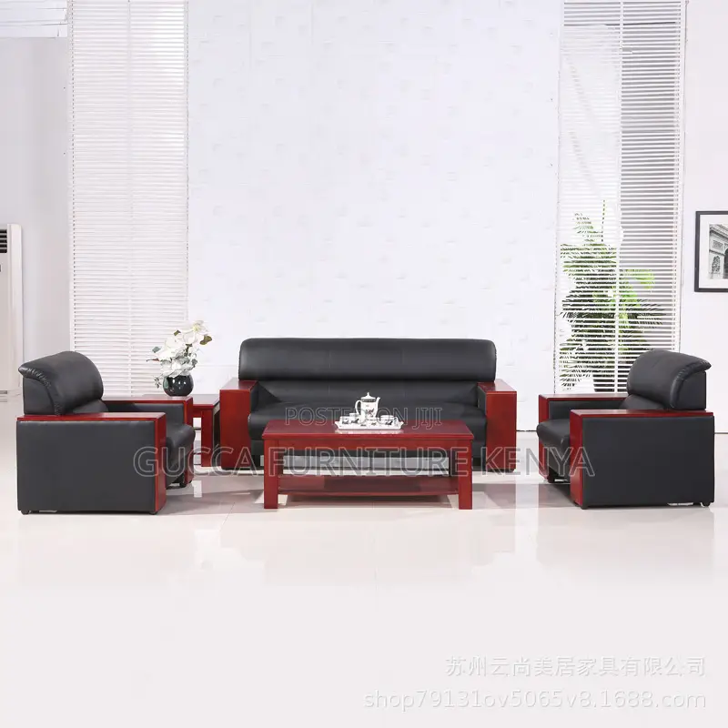 5-seater Executive Leather Reception Sofa Set