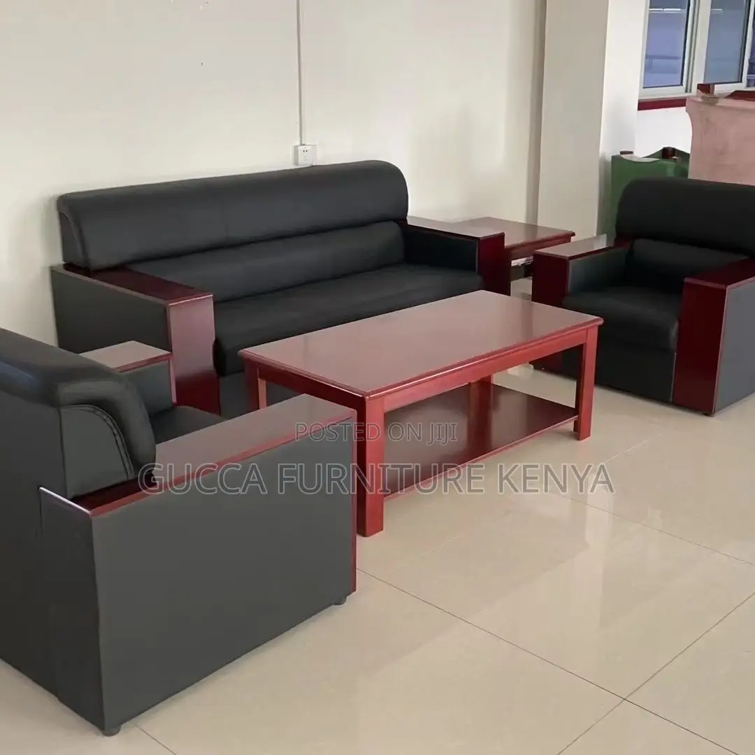 5-seater Executive Leather Reception Sofa Set