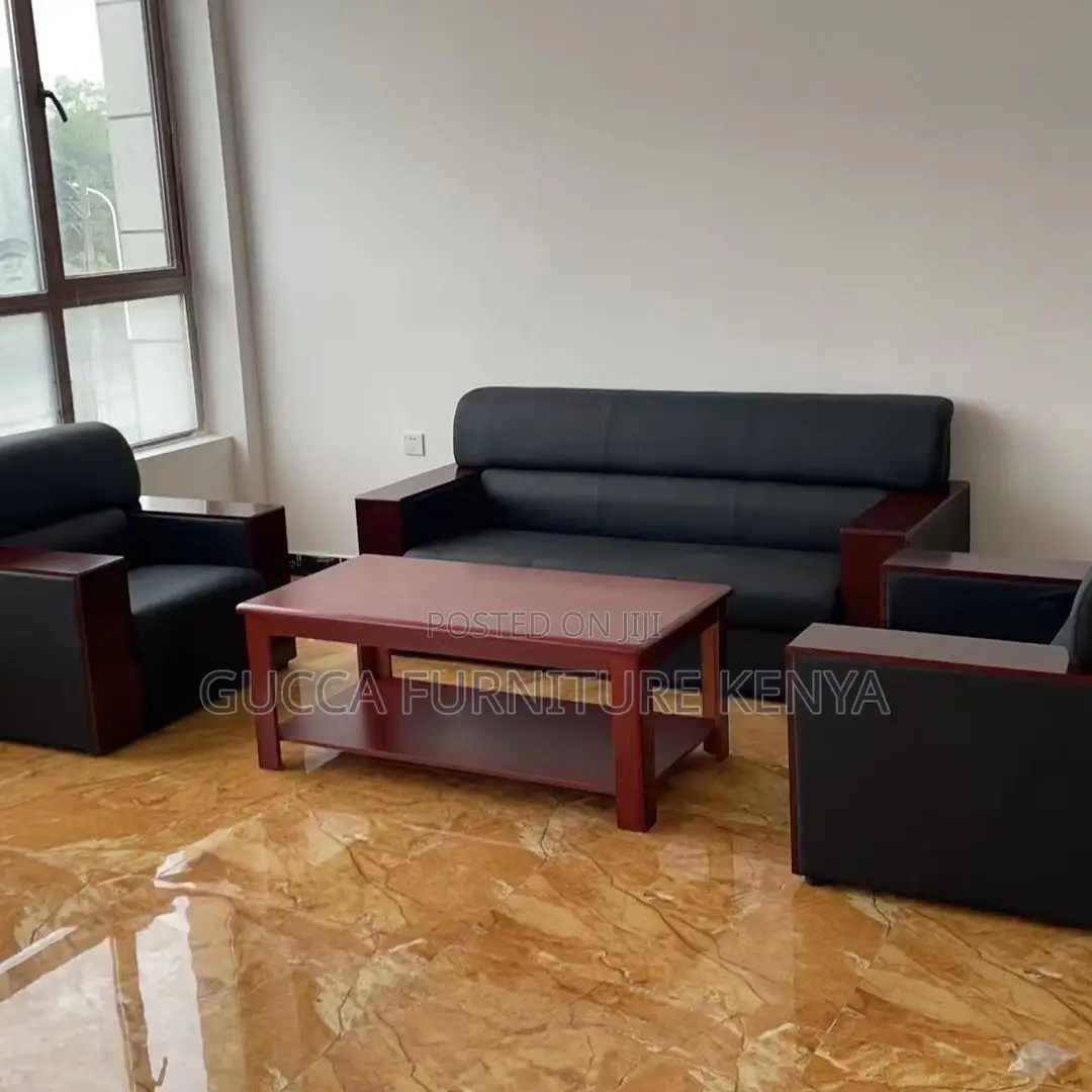 5-seater Executive Leather Reception Sofa Set