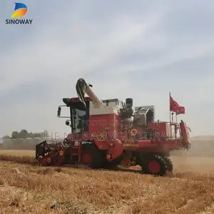 200-Horsepower Wheeled Rice Combine Harvester With Fully Enclosed Cab