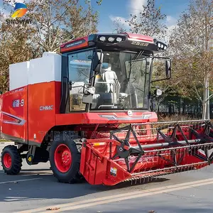200hp Wheel Grain Wheat Combine Harvester With 13kg/S Feeding Capacity