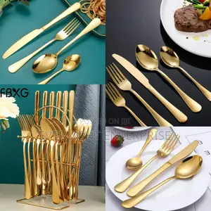 24 PCS Gold Cutlery Set