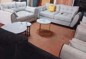 Modern 3+2 Gray Sofa Set