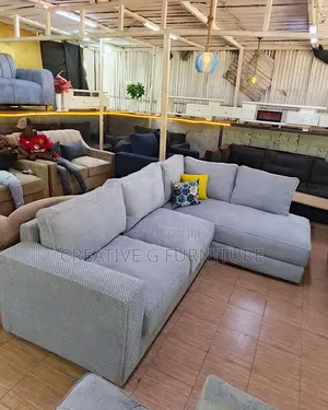 High-Class Gray Bubble Fabric Sofa Design