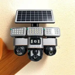 Night Vision Activated 12mp 4g PTZ 3-Lens Camera With Solar Floodlight