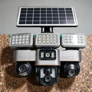 Auto Tracking Support 12mp 4g PTZ 3 Lens Camera With Solar Flood Light
