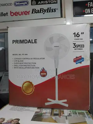 Primdale 16inch Standing Fans Available in Black and White
