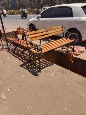 Deck Design of an Outdoor Benches Wooden Metallic