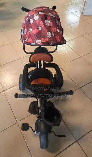 Kids Stroller With Umbrella Push Bar Handles