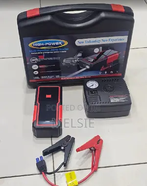 Car Jump Starter and Power Bank With Built in Air Compressor