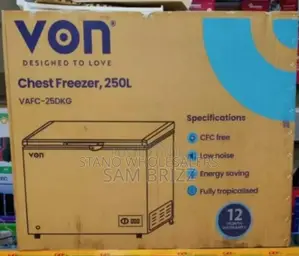 New Arrivals Von250d Chest Freezer. 250litres