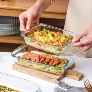 3pcs Baking And Microwaveable Glass Casserole Tins