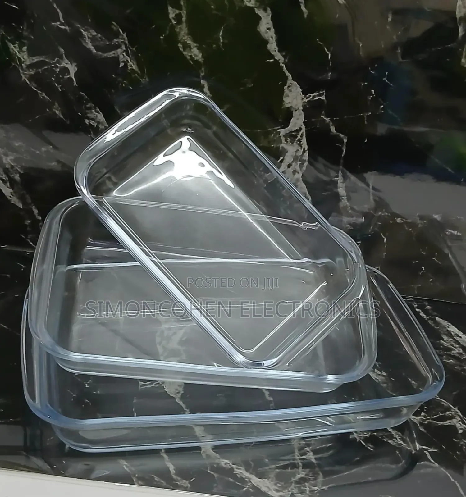 3pcs Baking And Microwaveable Glass Casserole Tins