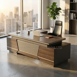 Modern L-shaped Executive Office Desk - 2400mm
