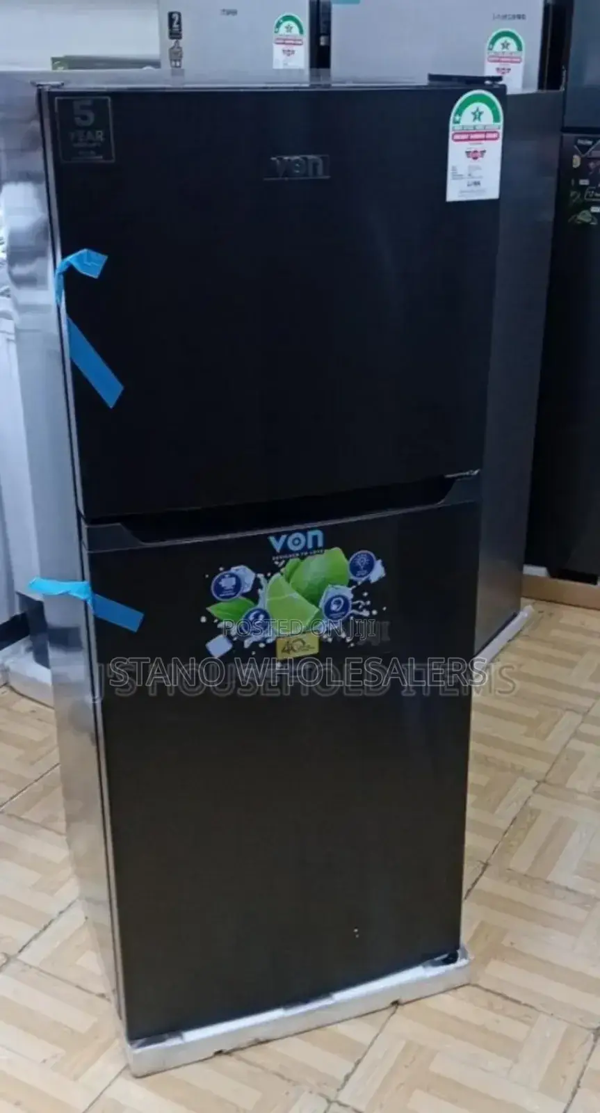 Colour Black. Von#Von 181l Fridge