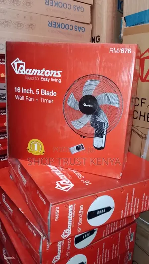 Ramtons Wall Fan With Remote 16" Inch