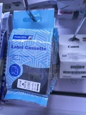 Dymo 45013 Compatible Label Cassette Tape 12mm by 7m Black on White