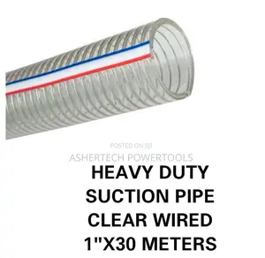 Heavy-Duty PVC Steel Wire Reinforced Suction Hose Pipe 1"X30m