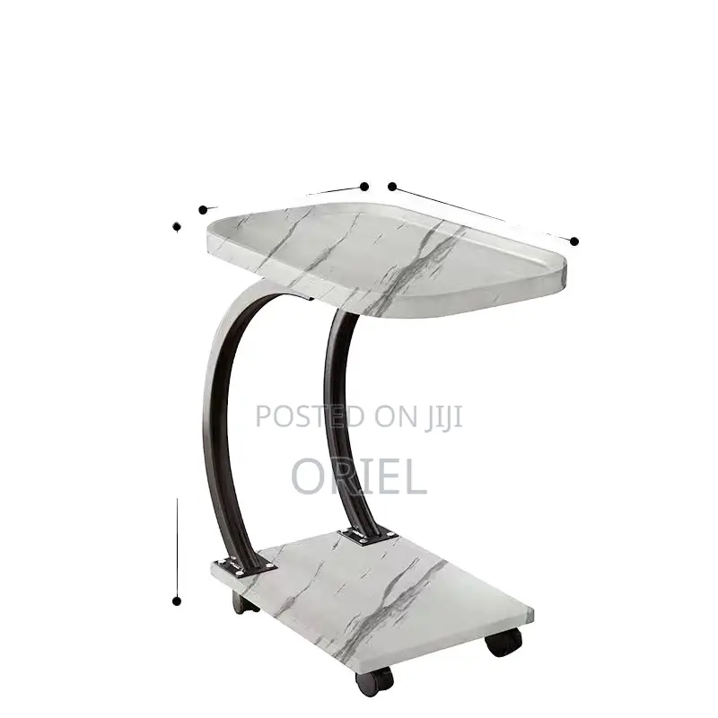 Side Table : Modern Marble C-Shaped Side Table