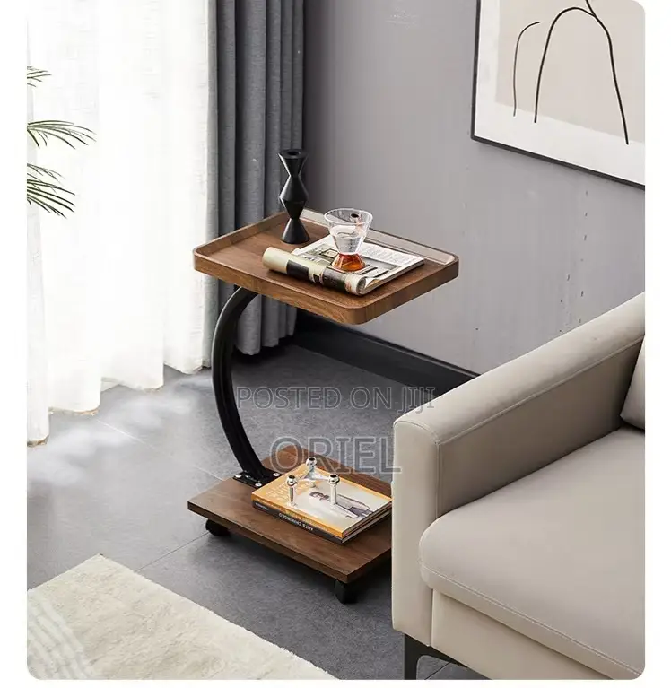 Side Table : Modern Marble C-Shaped Side Table