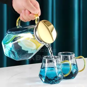 Diamond Textured Glass Teapot Set
