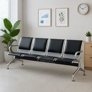 Office Bench : 4-Seater Office Waiting Padded Bench
