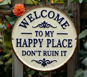 2d Flat Metallic Decor Sign