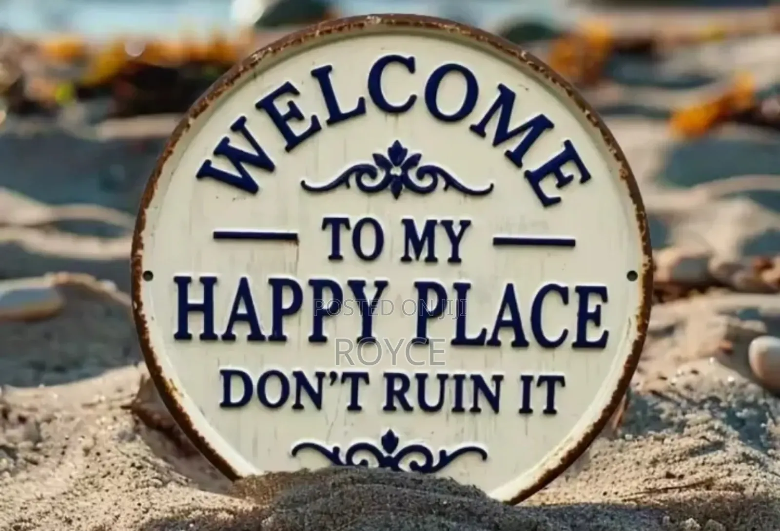 2d Flat Metallic Decor Sign