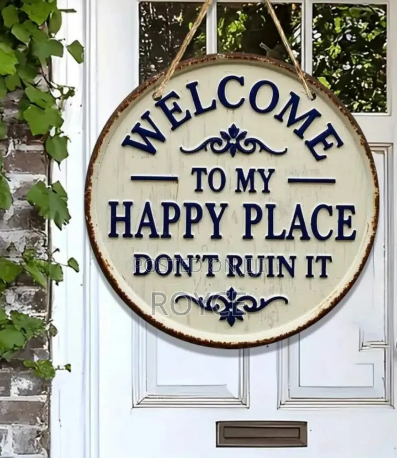 2d Flat Metallic Decor Sign