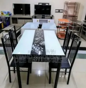 Colour White 6 Sitter Dinning Table.