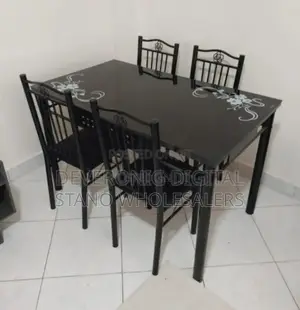 Colour Black- 4 Sitter Dining Table