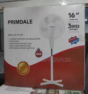 16inches Primdale Standing Fans Available in Black and White