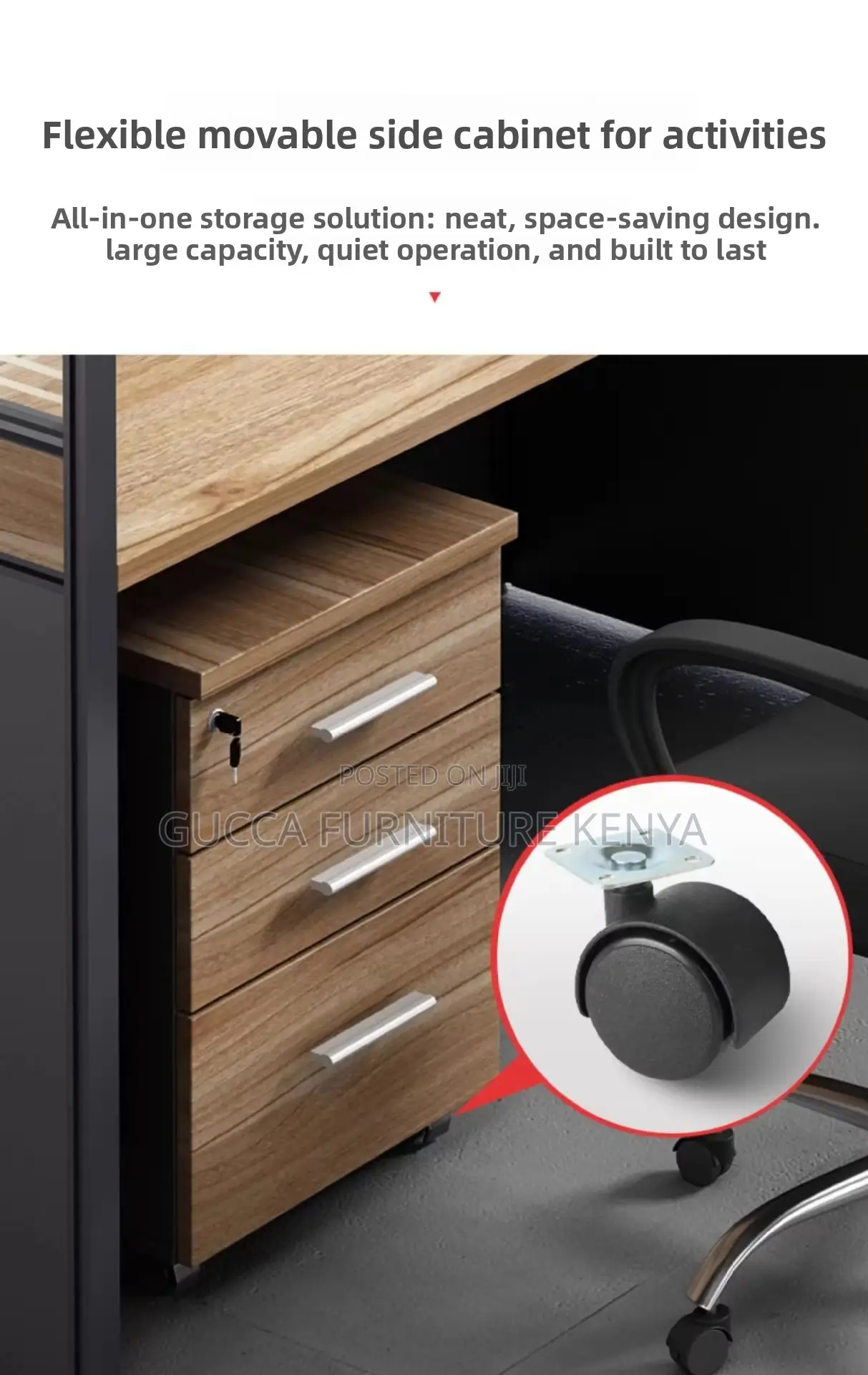 4-way Curved Brown Modular Office Workstation
